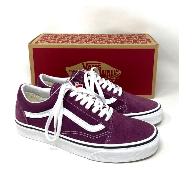 Vans Purple and White Women's Sneakers - Picture 2 of 11